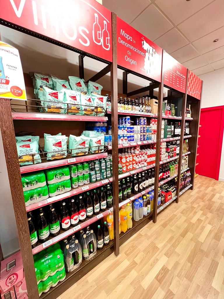 Expositor de uno de los supermercados en Almería