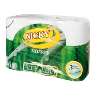 NICKY PAPEL HIG.ALOE VERA 6U