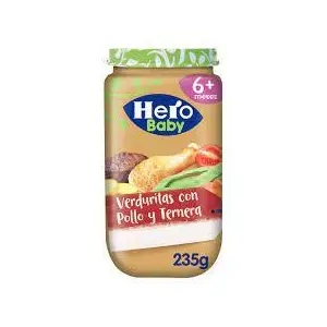 HERO BABY VERDURITAS HUERTA POLLO TERNERA 235G