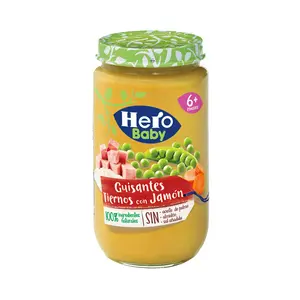 HERO BABY GUISANTES TIERNOS CON JAMON 235G