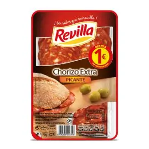 REVILLA CHORIZO PICANTE 70GR 1€