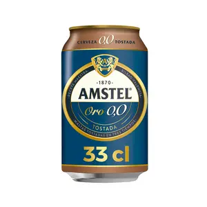 AMSTEL ORO 0.0 TOSTADA LATA 330ML