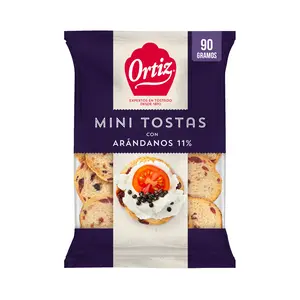 ORTIZ BIMBO MINITOSTAS ARANDANOS 90G