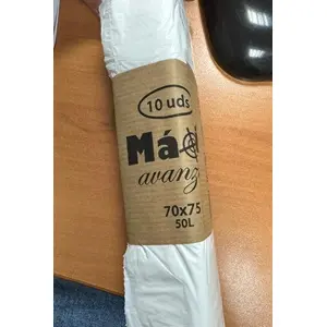 MAXI BOLSA BASURA BLANCA 70X75 10U