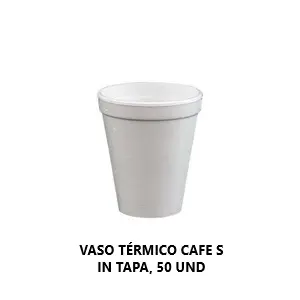 FOAM VASO CAFE TERMICO 7 ONZA SIN TAPA 50UND