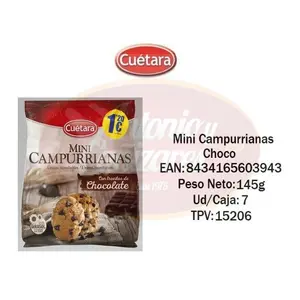 CUETARA CAMPURRIANA CHOCO 145G PVP 1.20E