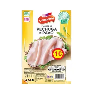 CAMPOFRIO PECHUGA PAVO 75G PVP1€