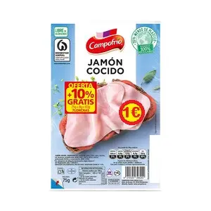 CAMPOFRIO JAMON COCIDO 83G PVP 1E