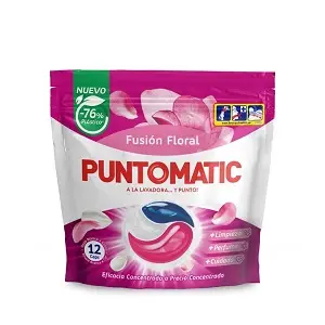 PUNTOMATIC DETERGENTE CAPSULAS FUSION FLORAL 12UND