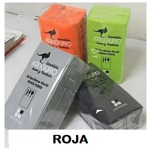 COTTONCEL SERVILLETA KANGURO ROJA 40X40 30UND