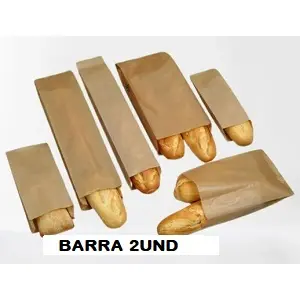 NEVAPLAST CAJA DE BOLSA PAPEL KRAFT VENTANA BARRA 2UND 12+3X52 1000UND