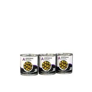 JJJ ACEITUNAS RELLENA ANCHOAS PACK 3 LATA 1/8KG