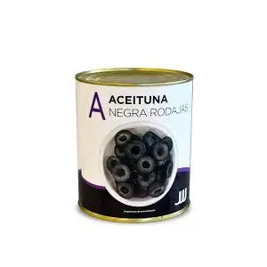 JJJ ACEITUNAS NEGRAS RODAJAS 3KG  LATA HOSTELERIA