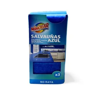 MIHOGAR SALVAUÑAS ESTROPAJO AZUL 3U