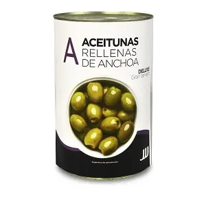 JJJ ACEITUNAS VERDE RELLENA ANCHOA 160/200 LATA 5KG