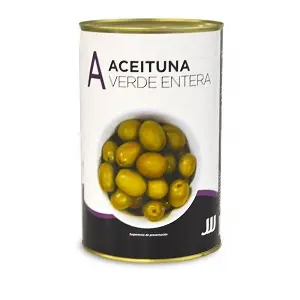 JJJ ACEITUNAS VERDE ENTERA MANZANILLA 280/320 LATA 5KG