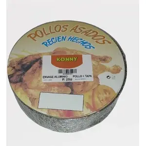 KONNY ENVASE ALUMINIO POLLO ENTERO + TAPA 25UND
