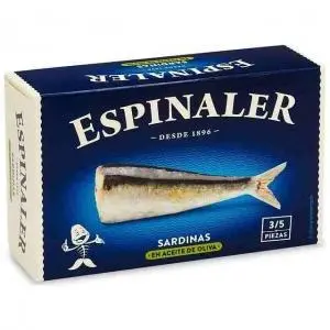 ESPINALER SARDINA OLIVA 3/5 PIEZAS 115G