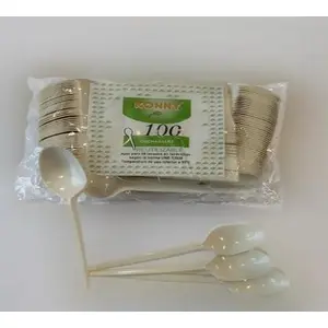 KONNY CUCHARILLA PLASTICO REUT 100UND CAFE