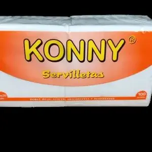 KONNY SERVILLETAS BLANCAS 20X20 100UND