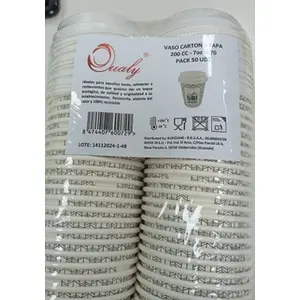 QUALY VASO CARTON 200CC 7OZ  D-70 + TAPA 50UND