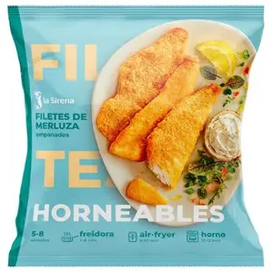SIRENA MERLUZA EMPANADA HORNO 600G