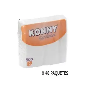 KONNY SERVILLETAS BLANCAS 40X40 50UND
