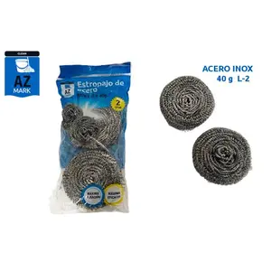 AZMARK ESTROPAJO INOXIDABLE 2U