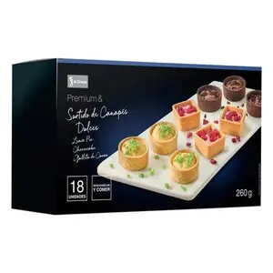 SIRENA SURTIDO CANAPES DULCES 18U 280G
