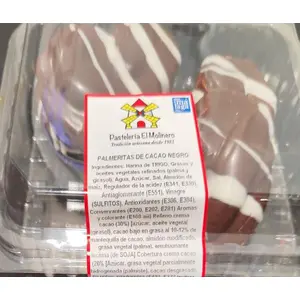 EL MOLINERO PALMERITAS DE CACAO NEGRO 200G