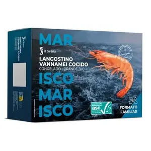SIRENA LANGOSTINO VANNAMEI COC. 60/80P 2KG