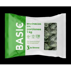 SIRENA ESPINACAS PORCIONES TROCEADA 1KG