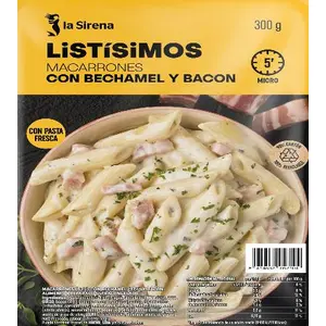 SIRENA  MACARRONES BECHAMEL/BAICON 300G