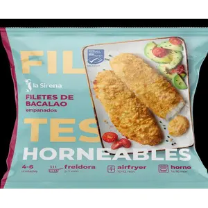 SIRENA FILETE DE BACALAO EMPANADO 425G