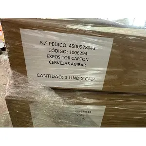 AMBAR EXPOSITOR CARTON CERVEZAS